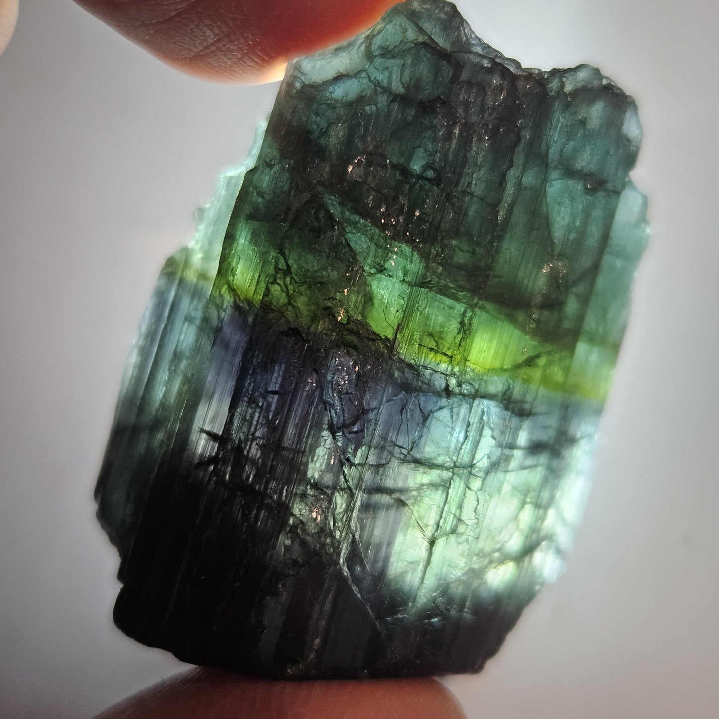 Blue Tourmaline Crystal 14.19g