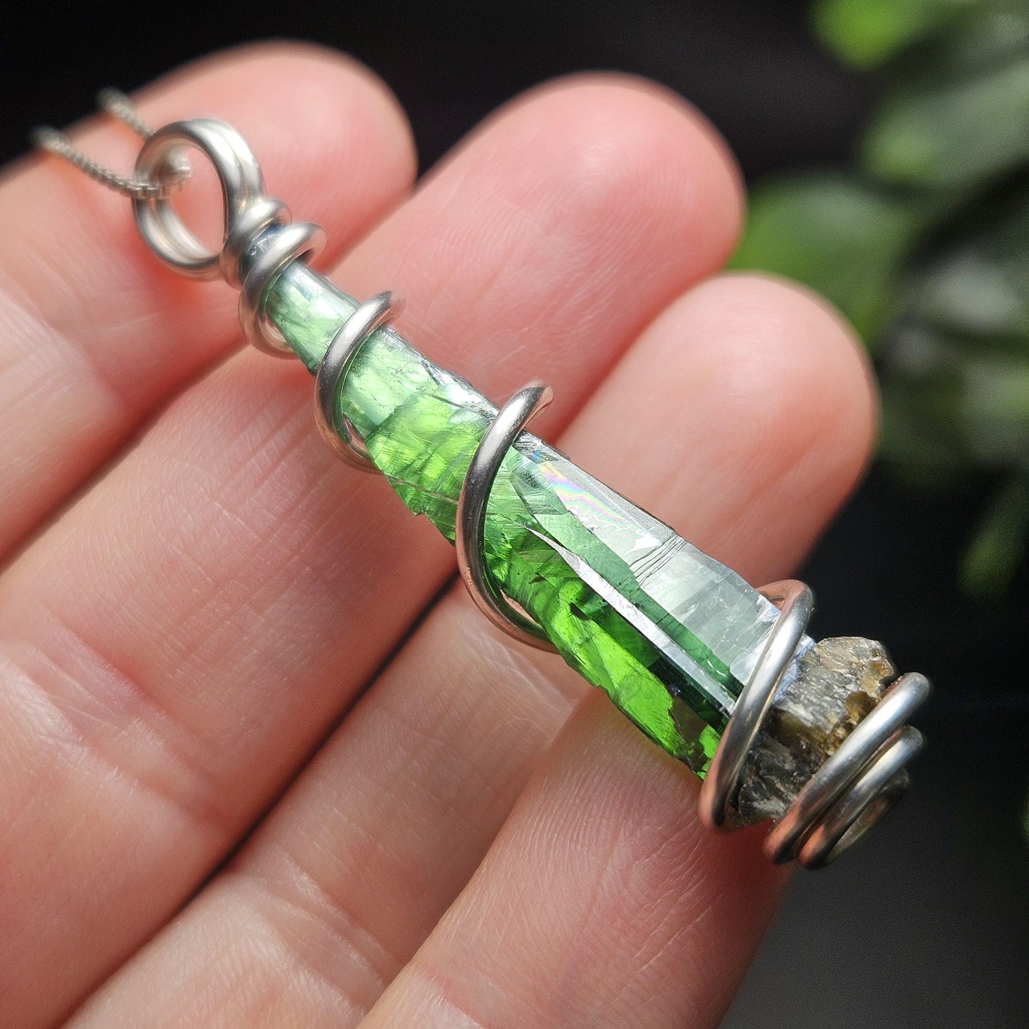 Vivianite Crystal Pendant, High Quality Terminated Specimen