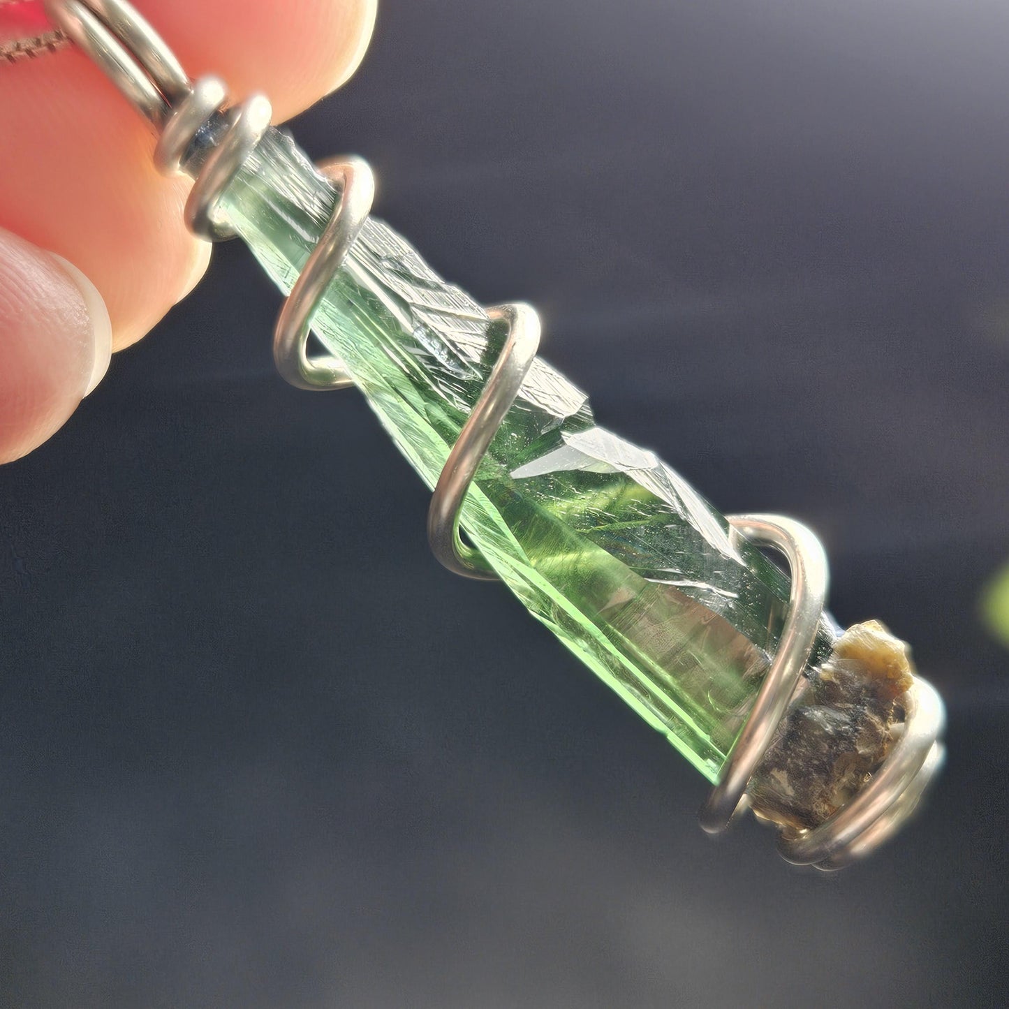 Vivianite Crystal Pendant, High Quality Terminated Specimen