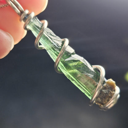 Vivianite Crystal Pendant, High Quality Terminated Specimen