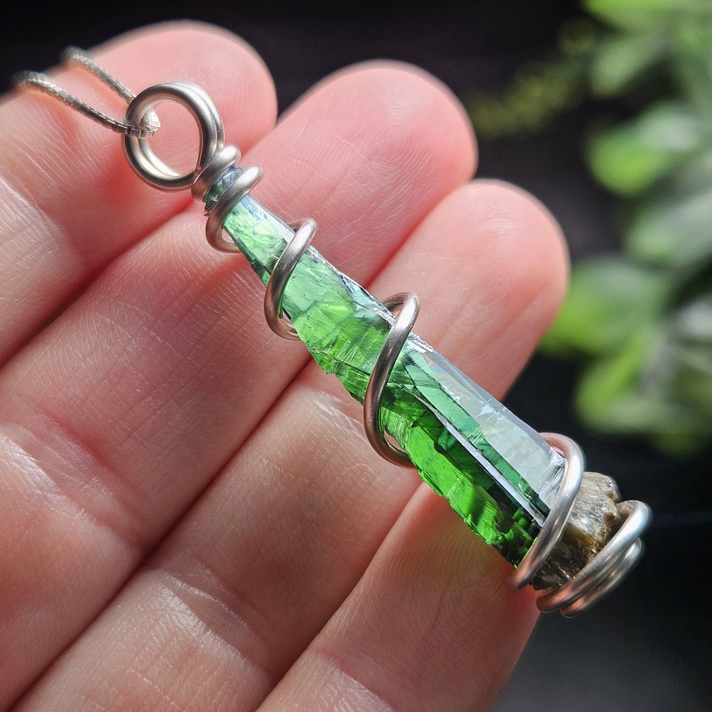 Vivianite Crystal Pendant, High Quality Terminated Specimen