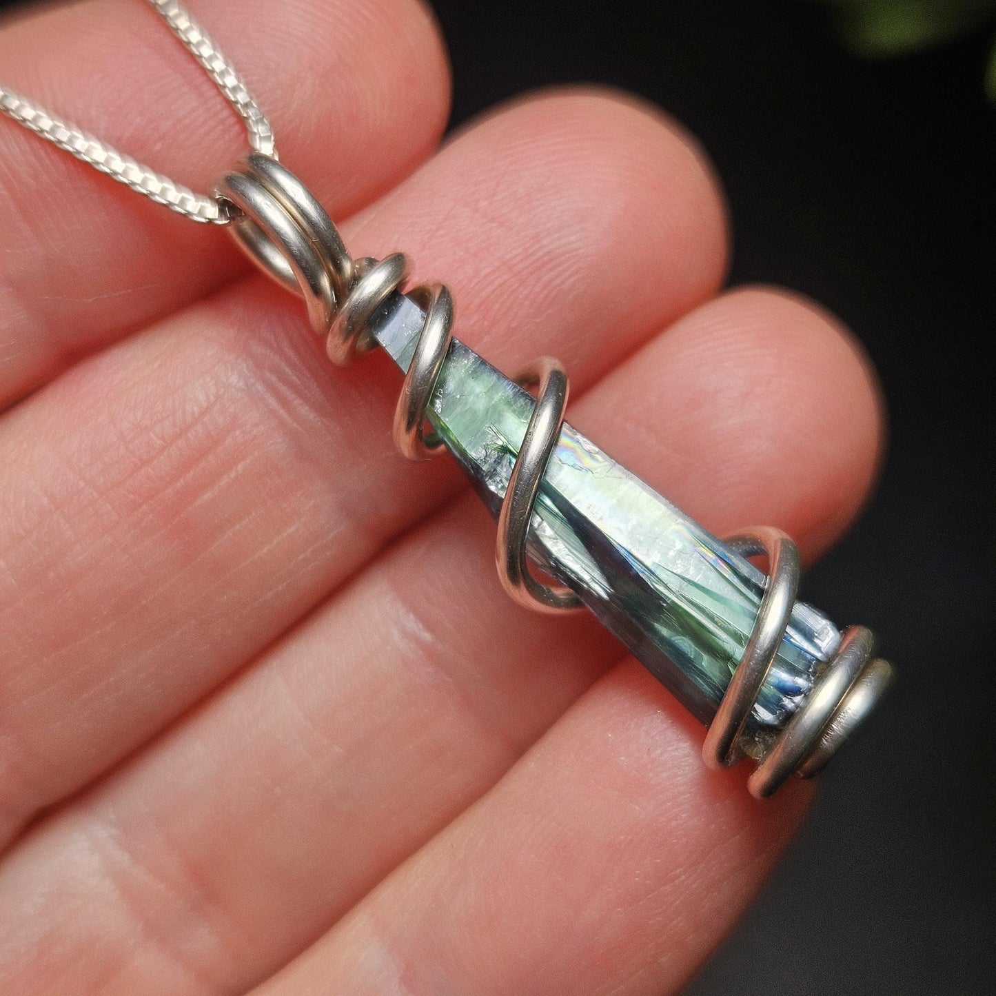 Vivianite Crystal Pendant, High Quality Terminated Specimen