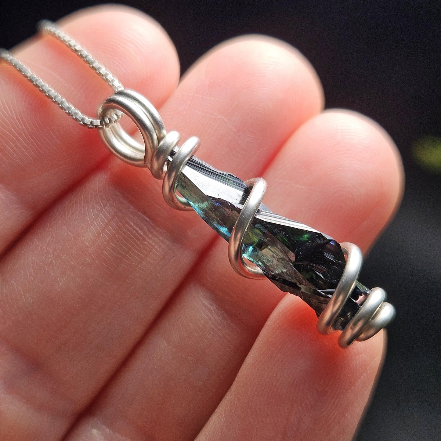 Vivianite Crystal Pendant, High Quality Terminated Specimen