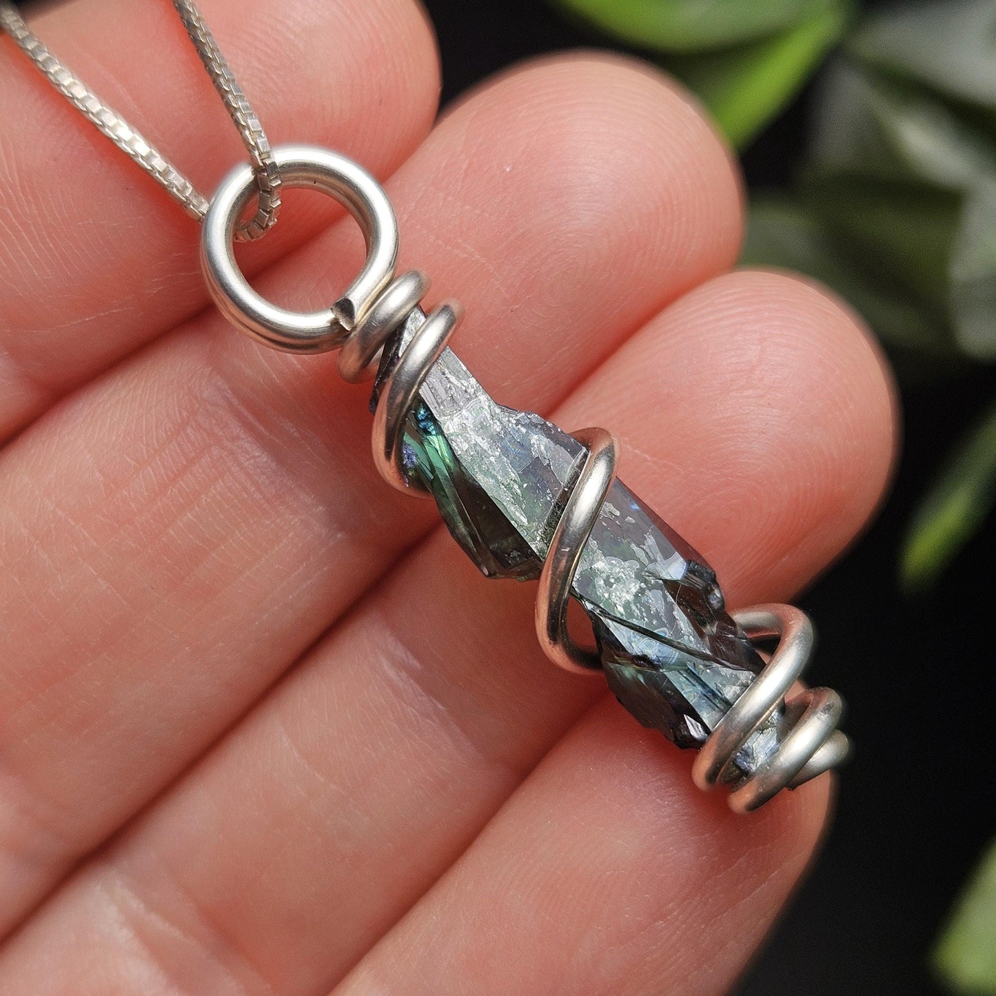 Vivianite Crystal Pendant, High Quality Terminated Specimen