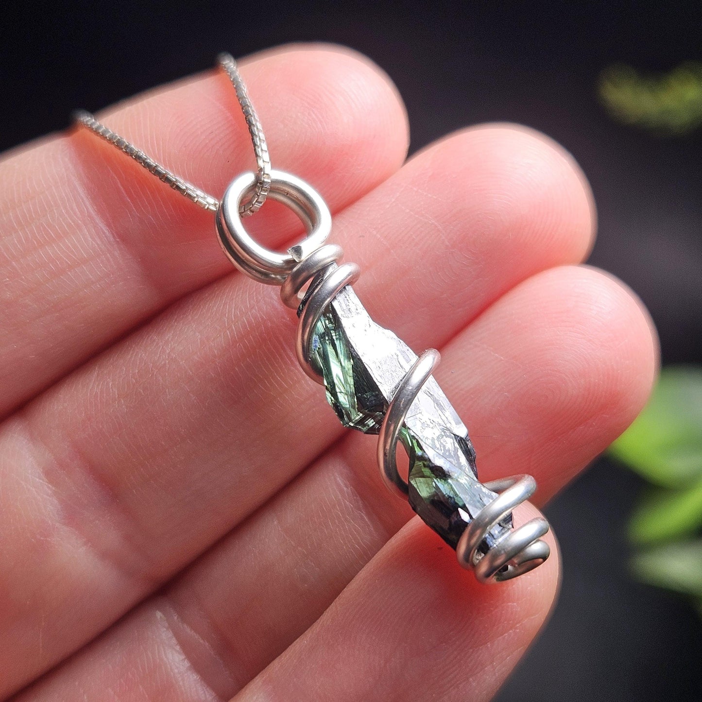 Vivianite Crystal Pendant, High Quality Terminated Specimen