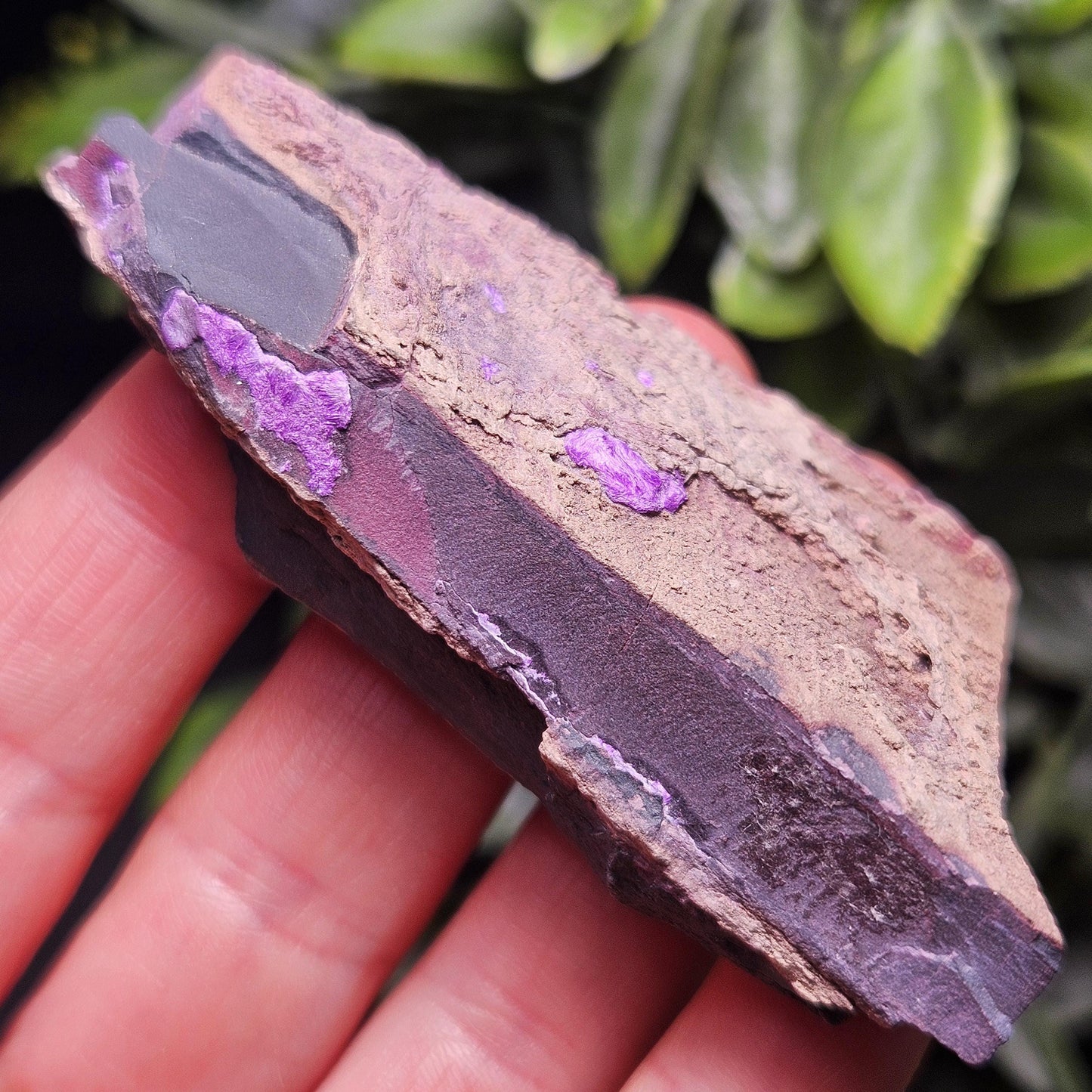Fibrous Sugilite Specimen 75.95g, Raw South African Sugilite Crystal