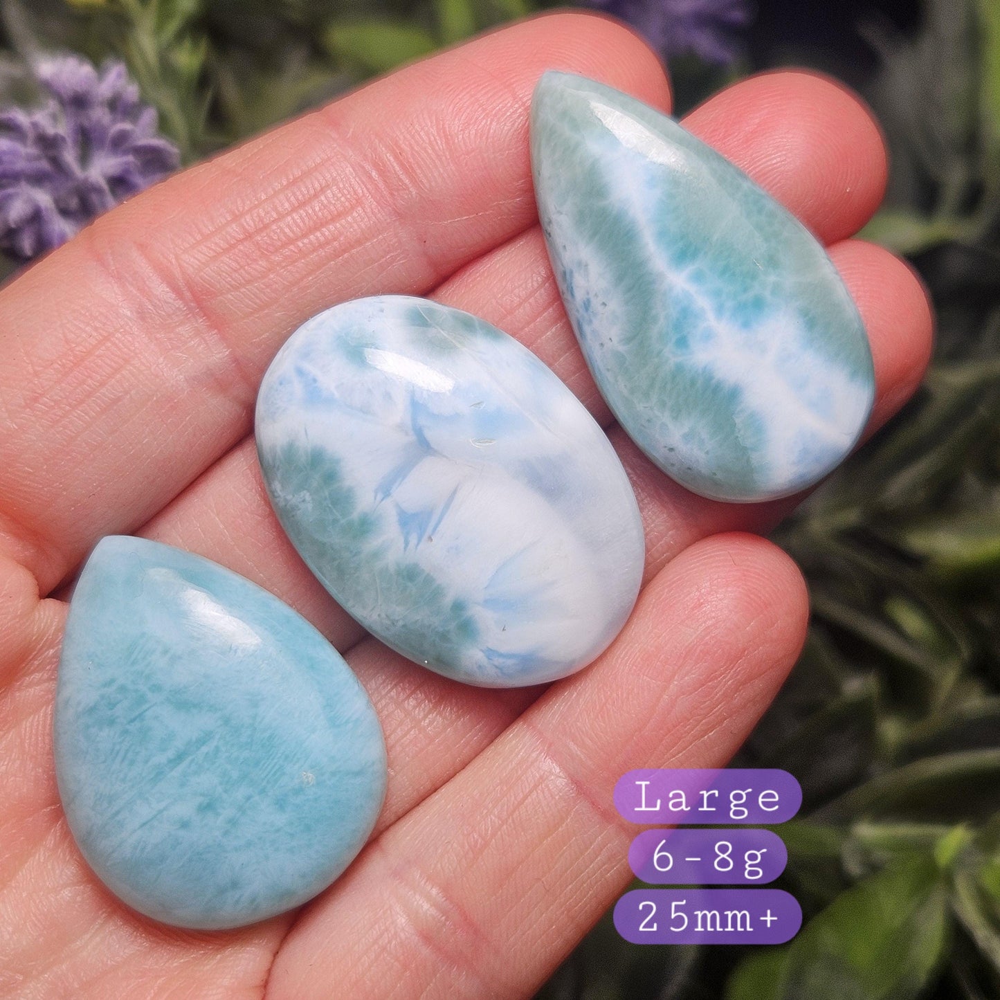 Blue Larimar Crystal Specimens, Choose Your Size