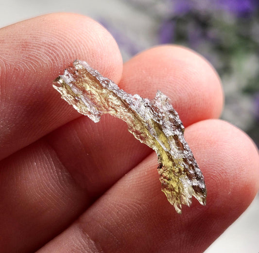 Moldavite Angel Chime, Genuine Moldavite Tektite Specimen
