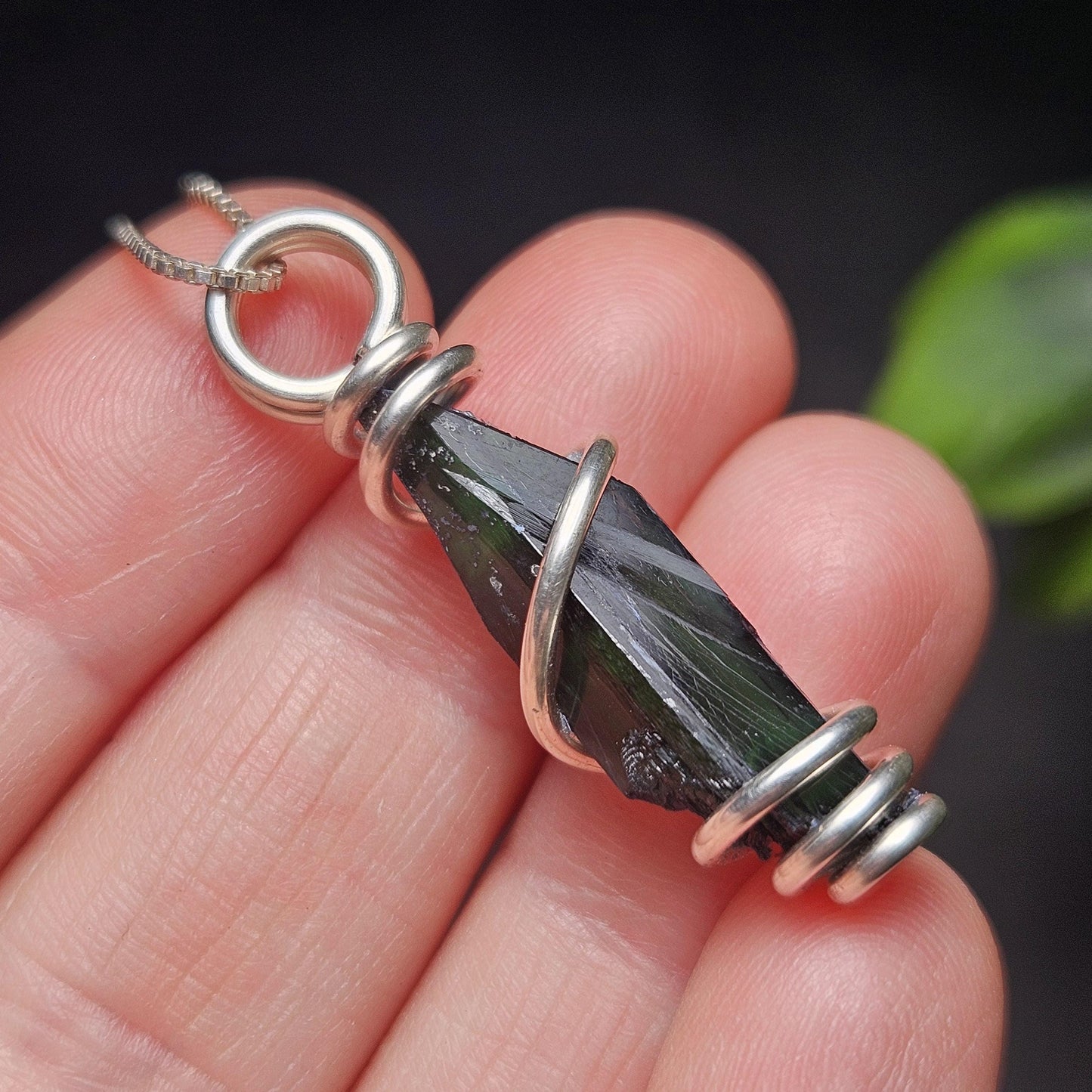 Vivianite Crystal Pendant, High Quality Terminated Specimen
