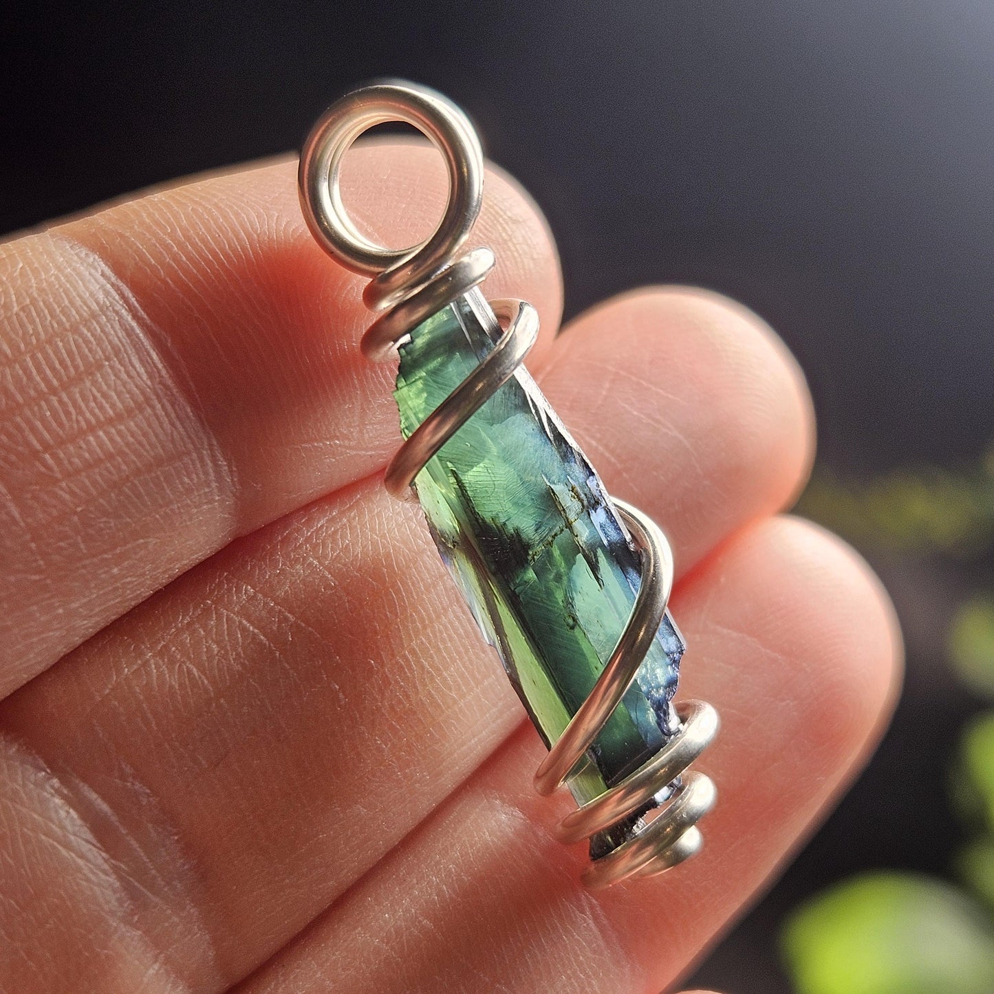 Vivianite Crystal Pendant, High Quality Terminated Specimen