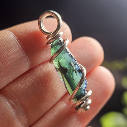 Vivianite Crystal Pendant, High Quality Terminated Specimen