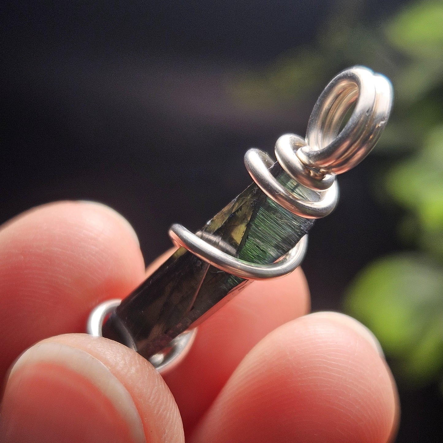 Vivianite Crystal Pendant, High Quality Terminated Specimen