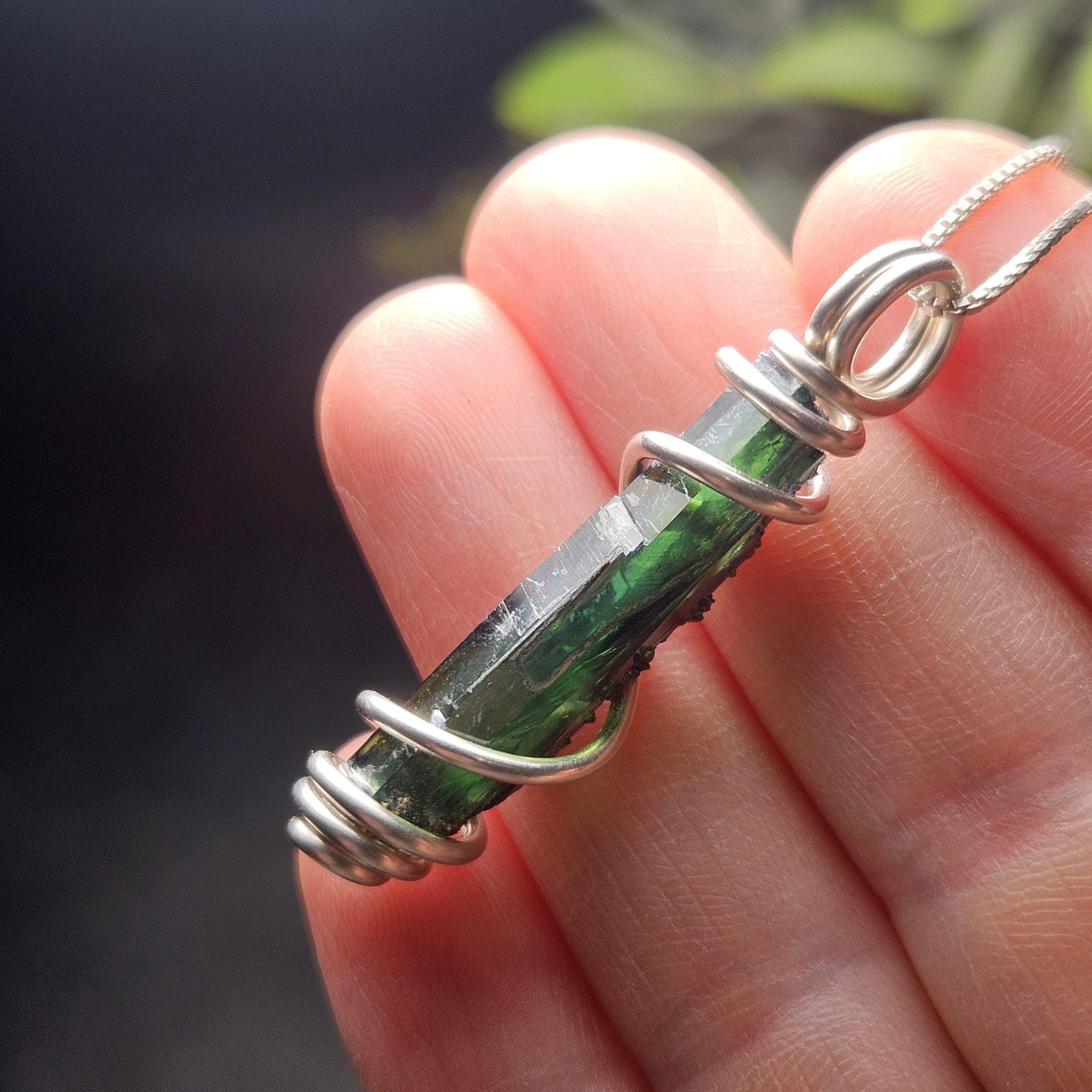 Vivianite Crystal Pendant, High Quality Terminated Specimen