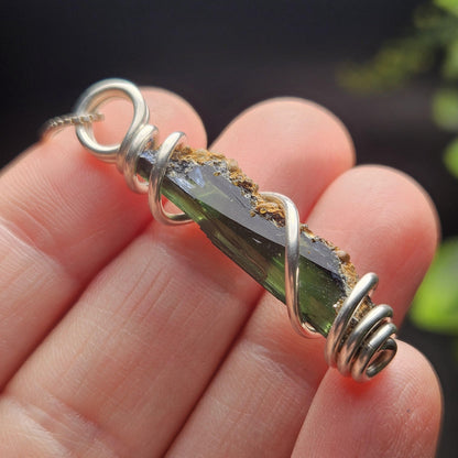 Vivianite Crystal Pendant, High Quality Terminated Specimen