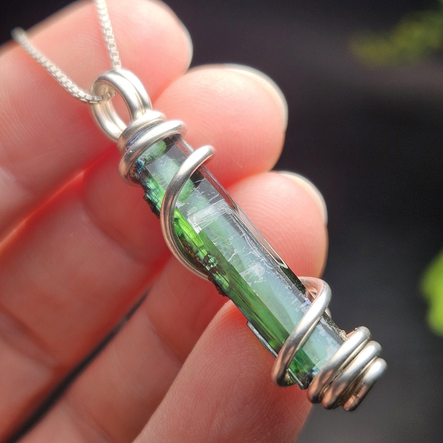 Vivianite Crystal Pendant, High Quality Terminated Specimen