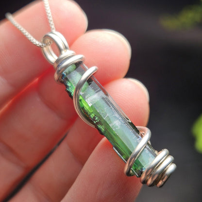 Vivianite Crystal Pendant, High Quality Terminated Specimen