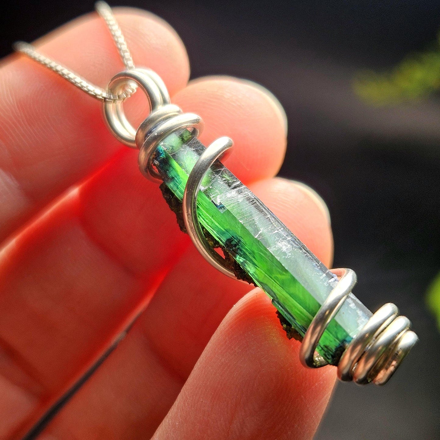 Vivianite Crystal Pendant, High Quality Terminated Specimen