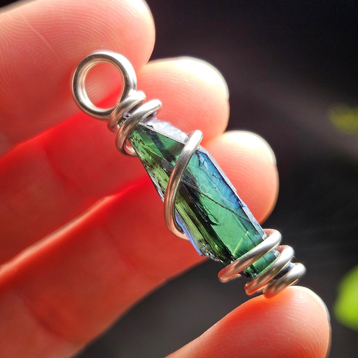 Vivianite Crystal Pendant, High Quality Terminated Specimen