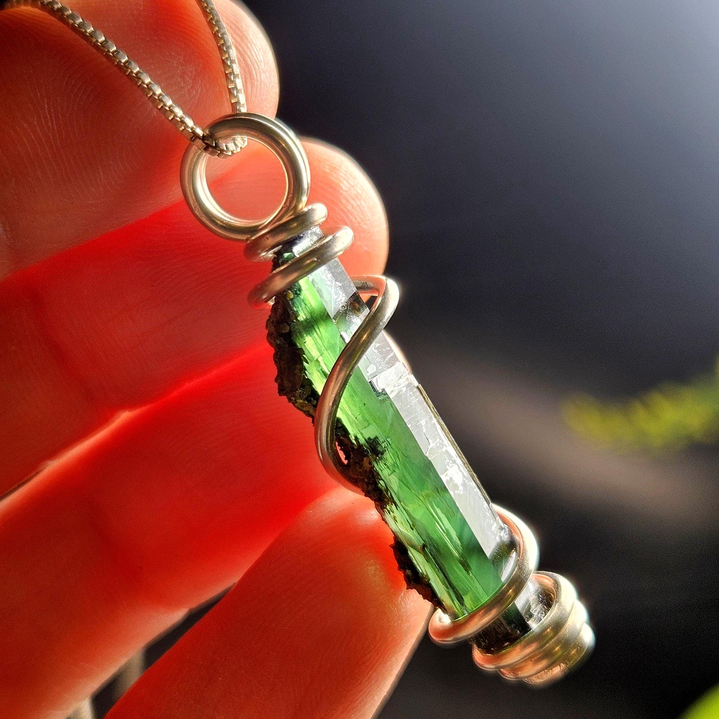 Vivianite Crystal Pendant, High Quality Terminated Specimen