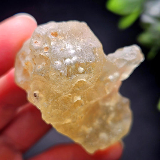 Libyan Desert Glass with Cristobalite Spheres 38.29g