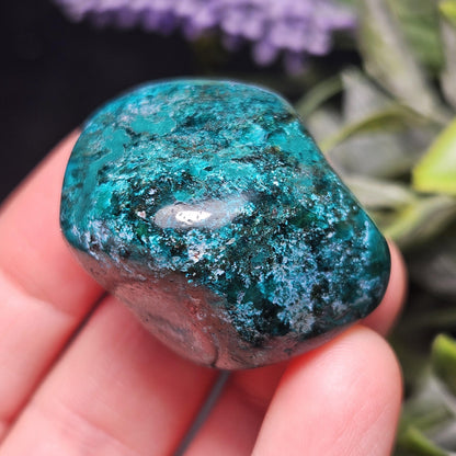 Polished Dioptase Crystal from the Congo 38.36g, Congo Dioptase Specimen, DRC Dioptase Crystal