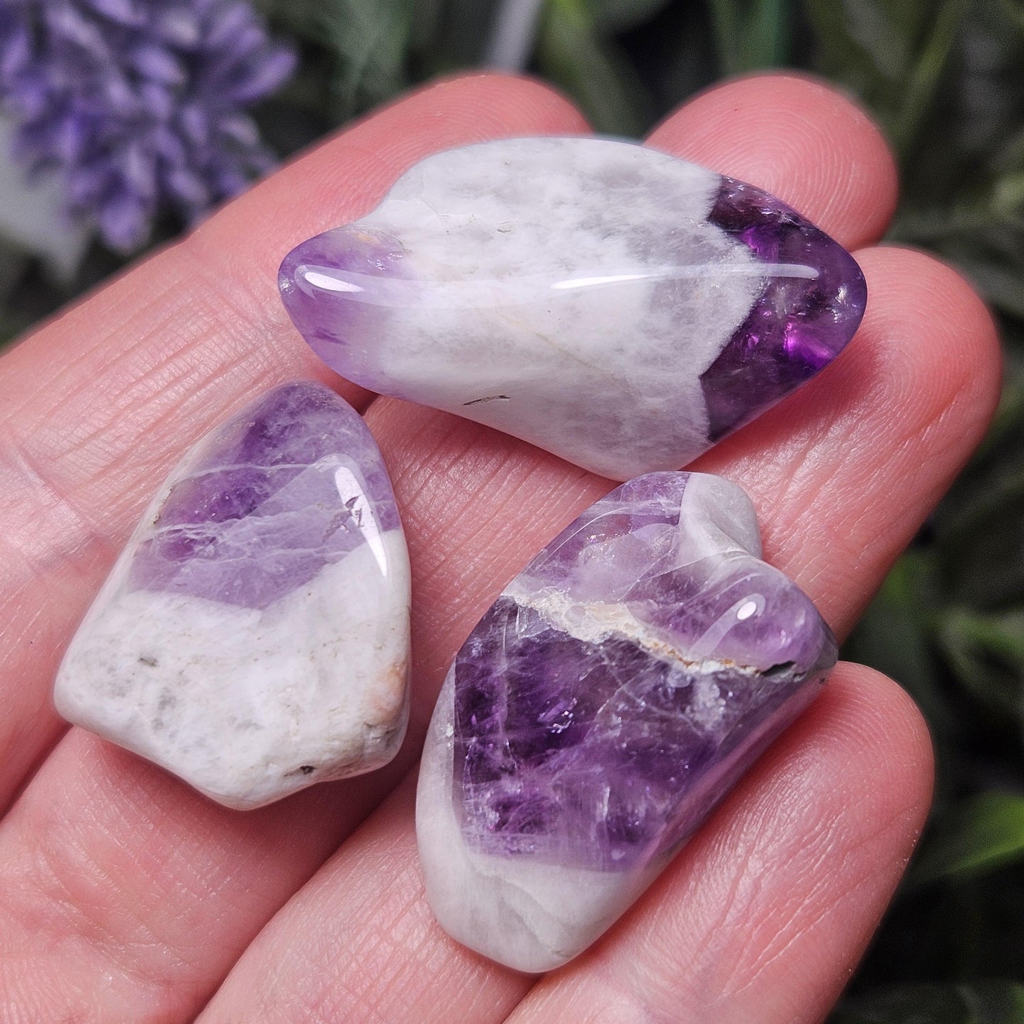 Chevron Amethyst Crystal, Brazilian Polished Amethyst, Choose Your Size