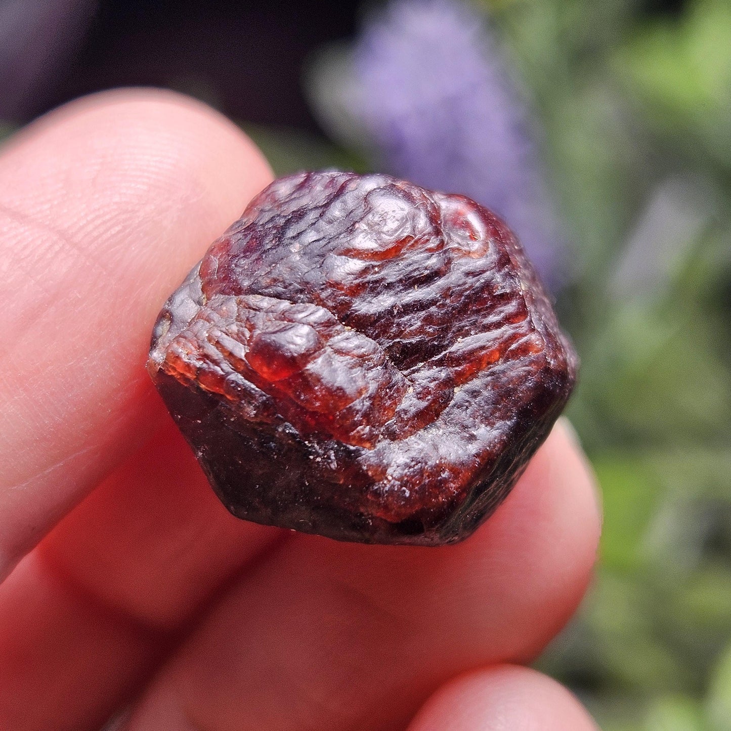Raw Garnet Dodecahedron Crystal (Choose Your Size)