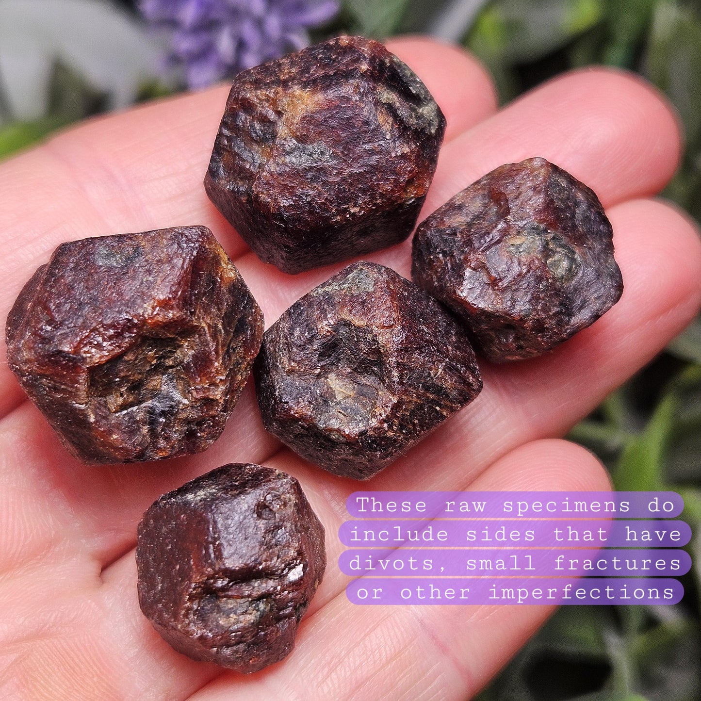 Raw Garnet Dodecahedron Crystal (Choose Your Size)