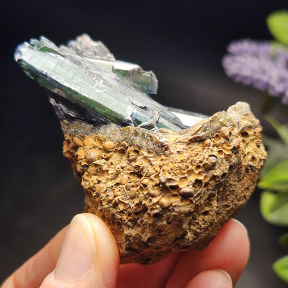 Vivianite Crystal Specimen 94.81g, Terminated Vivianite Crystal, Raw Blue
