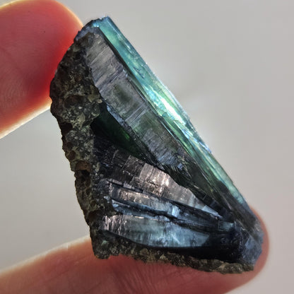 Vivianite Crystal Cluster 12.45g, Vivianite Specimen, Raw Blue
