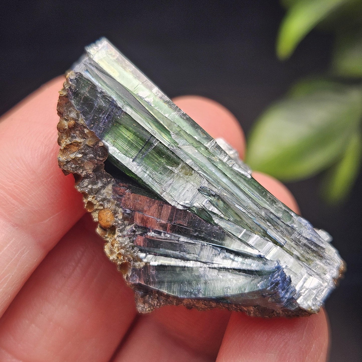 Vivianite Crystal Cluster 12.45g, Vivianite Specimen, Raw Blue