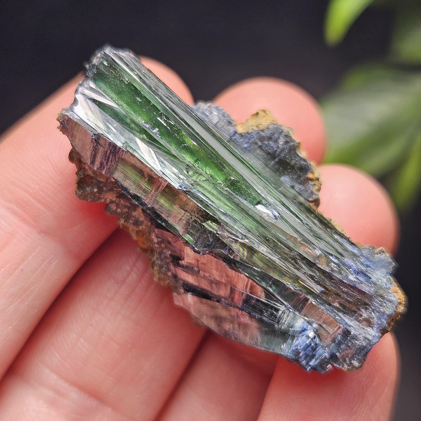 Vivianite Crystal Cluster 12.45g, Vivianite Specimen, Raw Blue