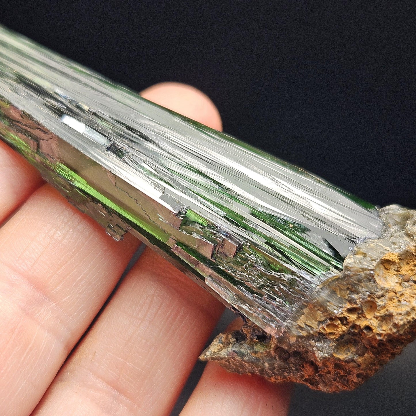AAA Vivianite Crystal Specimen 36.29g, Terminated Vivianite Crystal, Raw Blue
