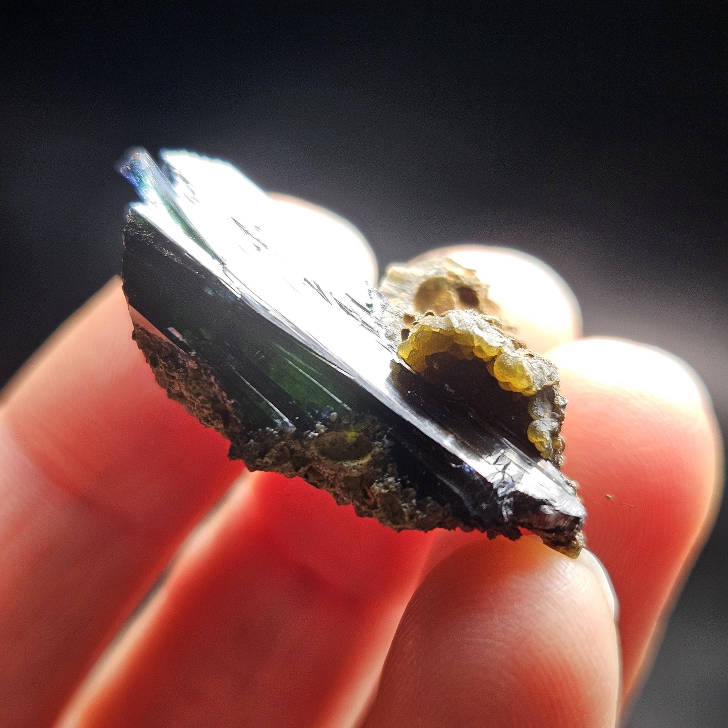 Vivianite Crystal Cluster 7.48g, Vivianite Specimen, Raw Blue