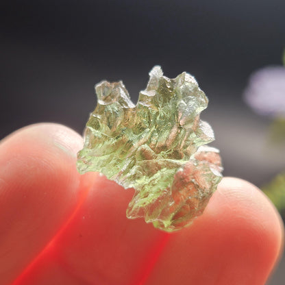 Besednice "Hedgehog" Moldavite 1.73g with Natural HOLE