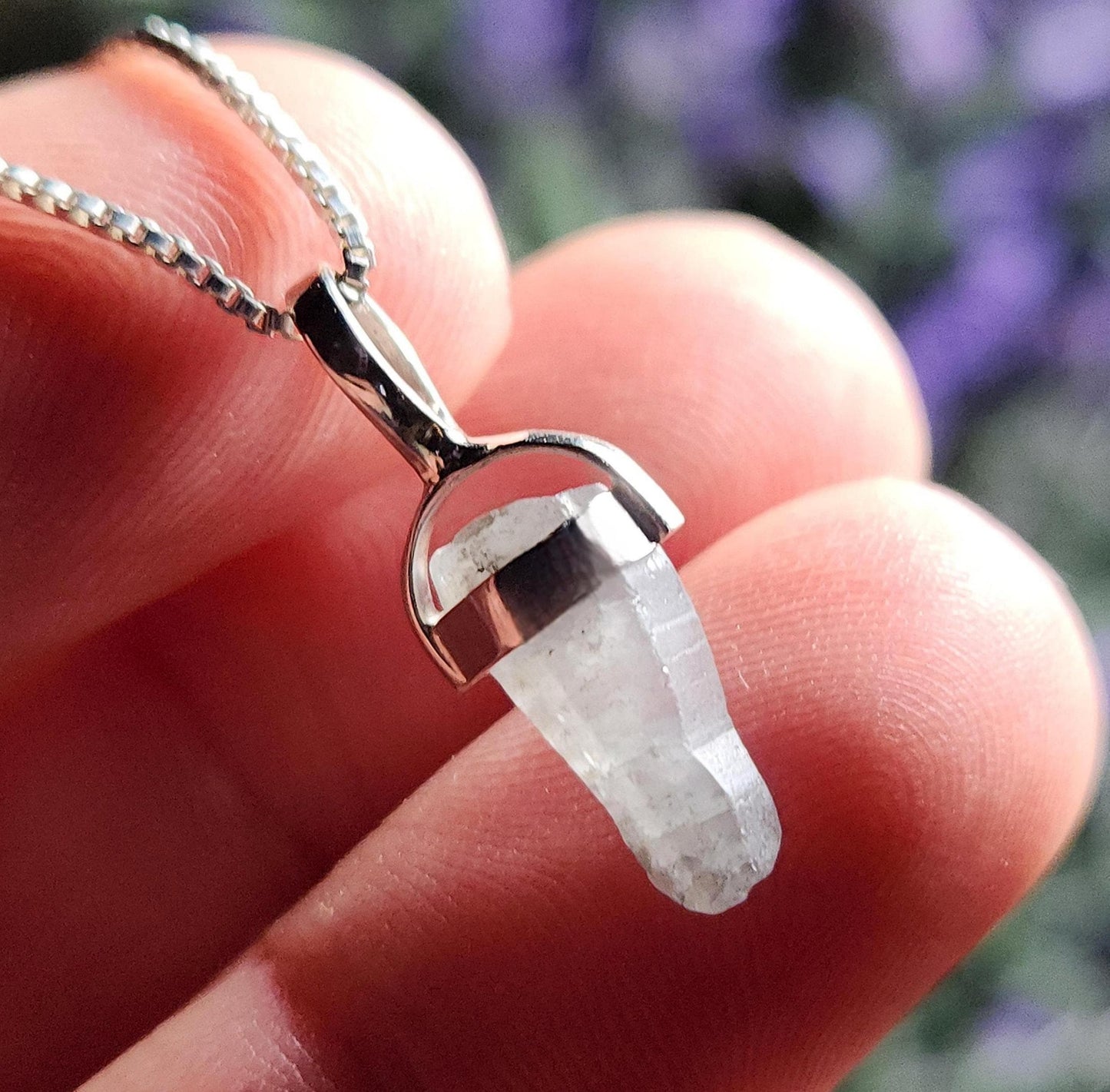 Sri Lankan Terminated Sapphire Pendant, Old Stock Crystal