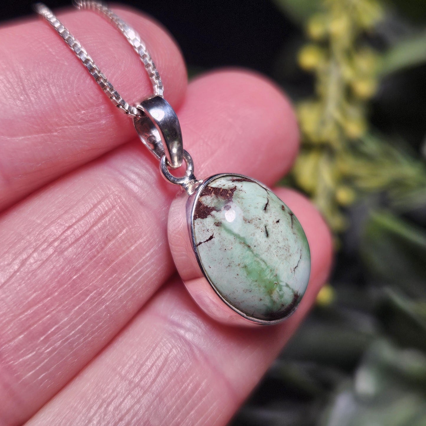 Turquoise Crystal Pendant, Natural Egyptian Turquoise Necklace