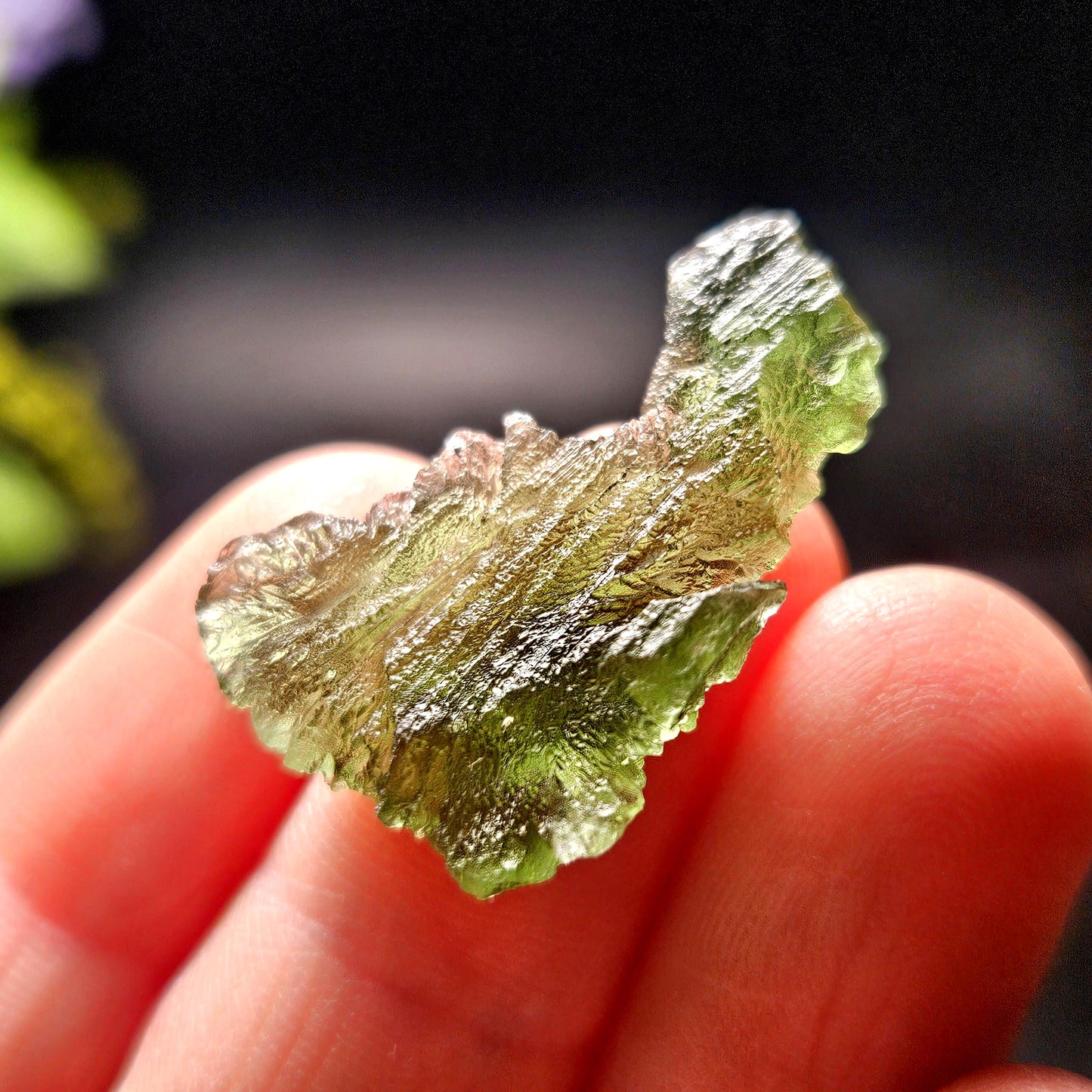 Moldavite Crystal Specimen 2.34g