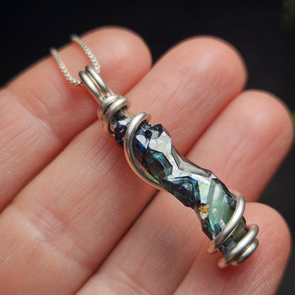 Vivianite Crystal Pendant, High Quality Terminated Specimen