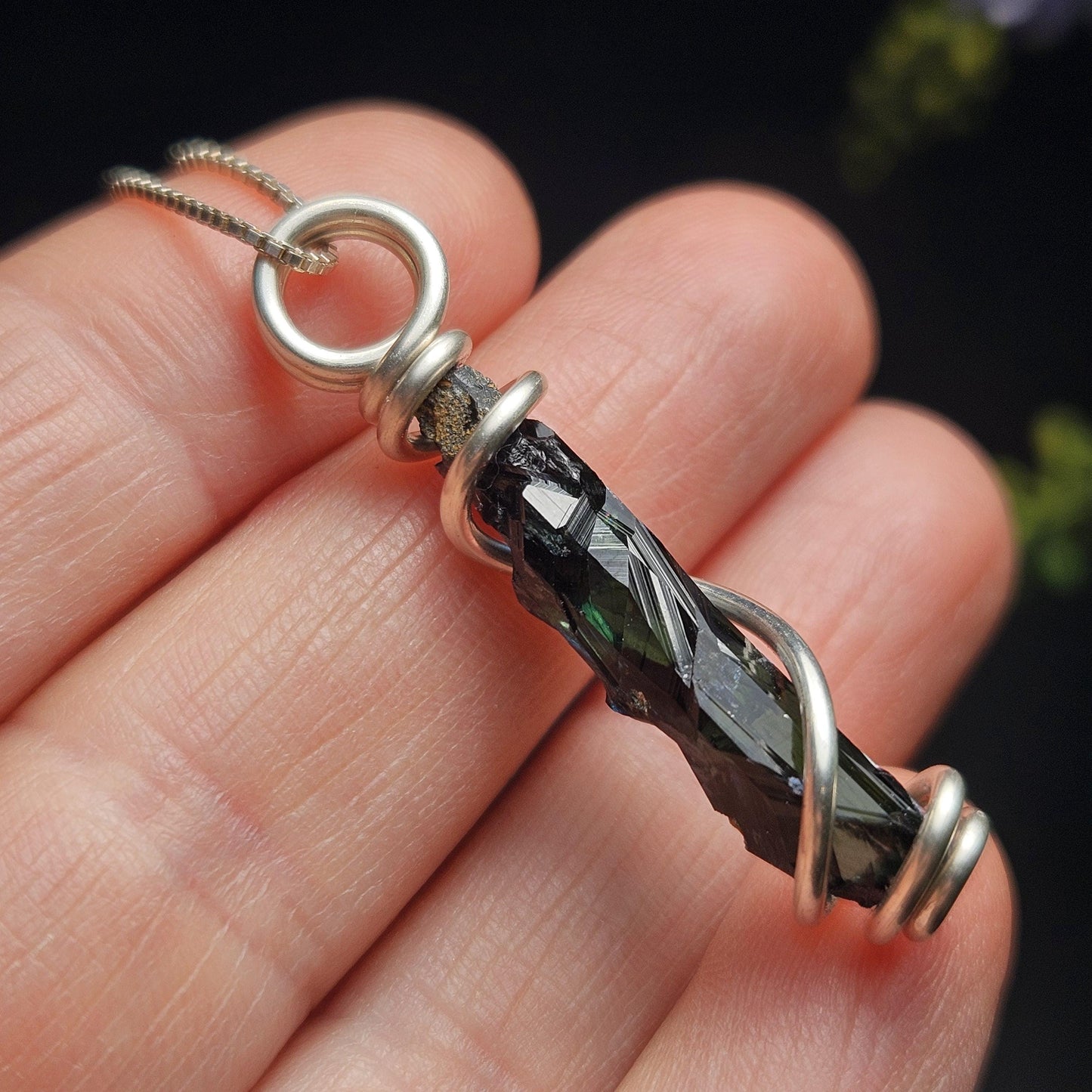 Vivianite Crystal Pendant, High Quality Terminated Specimen