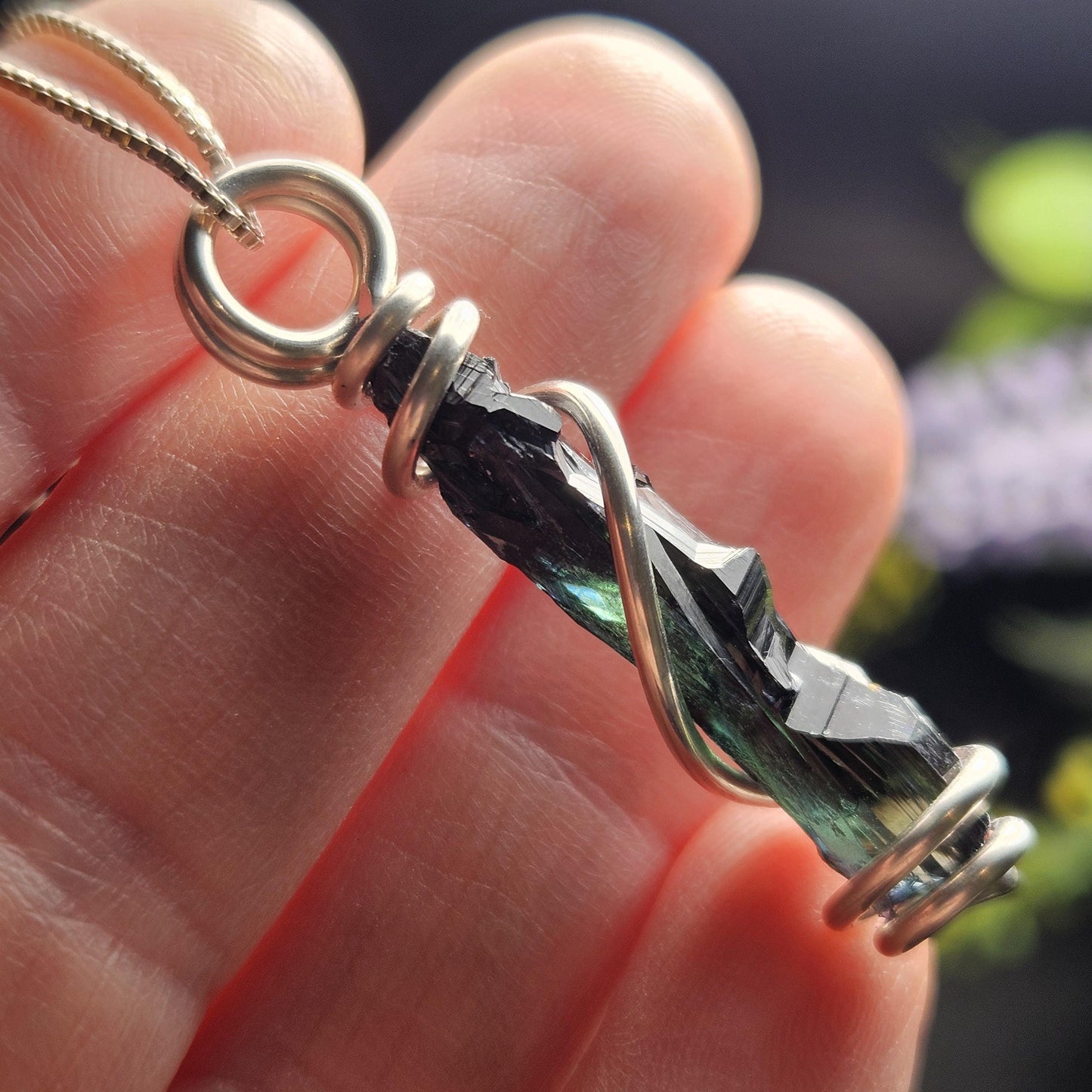 Vivianite Crystal Pendant, High Quality Terminated Specimen