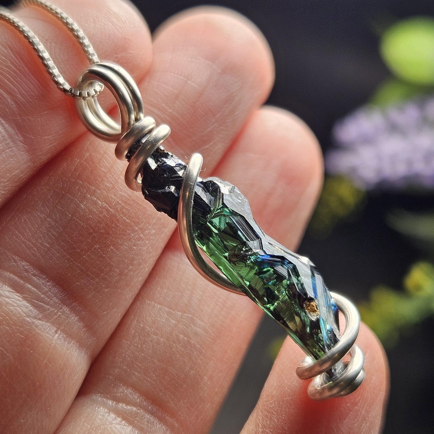 Vivianite Crystal Pendant, High Quality Terminated Specimen
