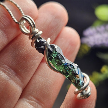 Vivianite Crystal Pendant, High Quality Terminated Specimen