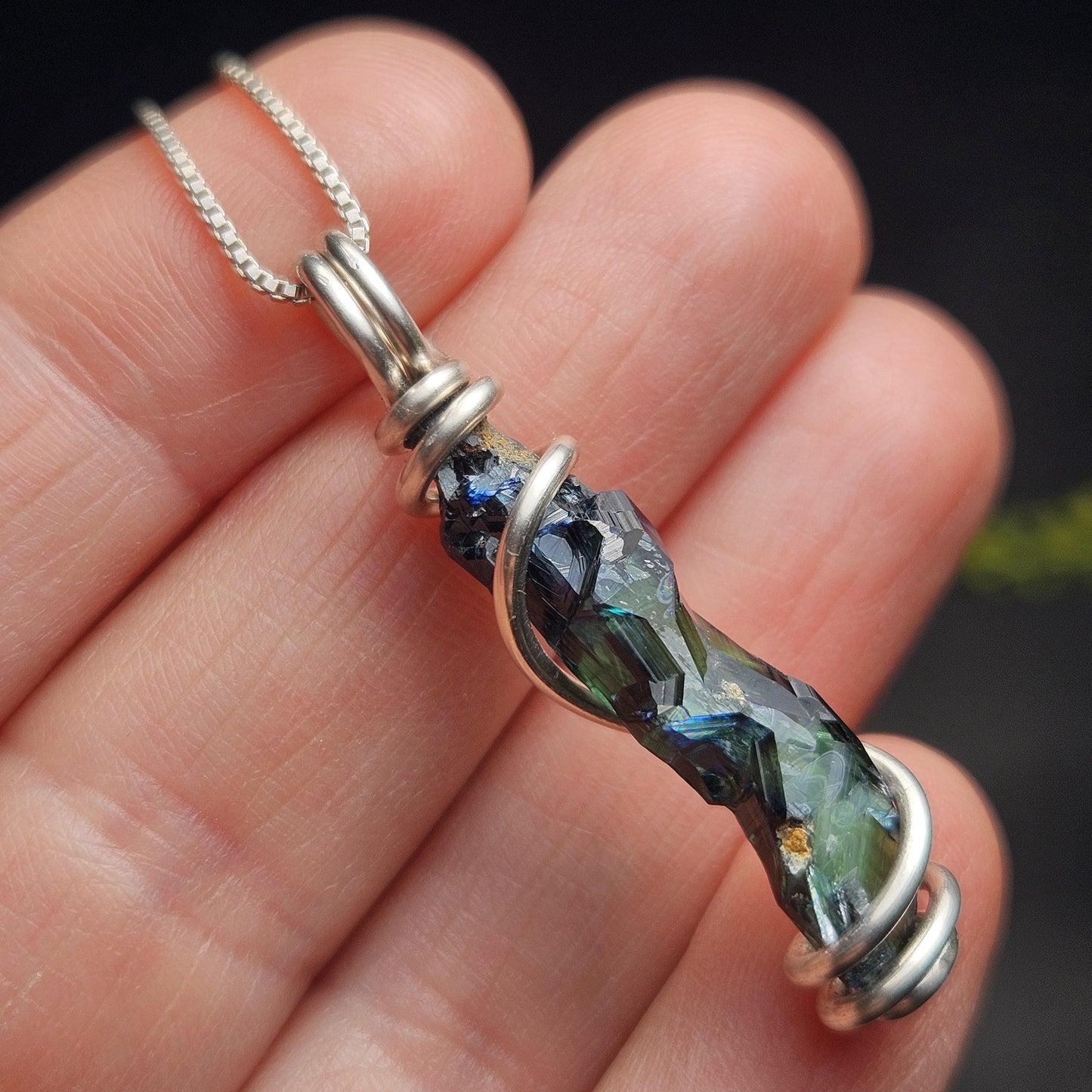 Vivianite Crystal Pendant, High Quality Terminated Specimen