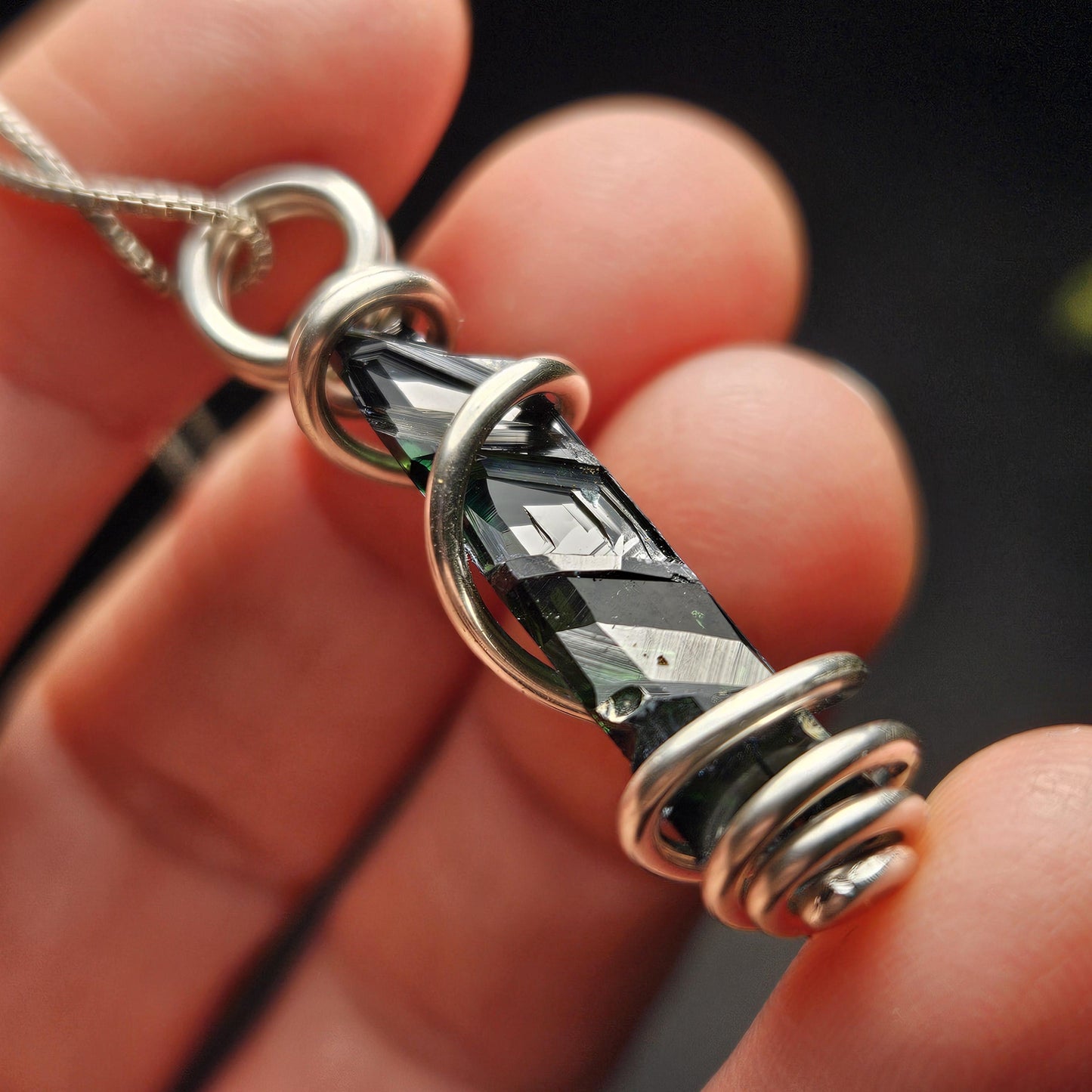 Vivianite Crystal Pendant, High Quality Terminated Specimen