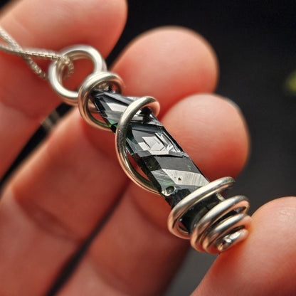 Vivianite Crystal Pendant, High Quality Terminated Specimen