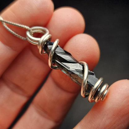Vivianite Crystal Pendant, High Quality Terminated Specimen