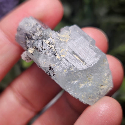 Aquamarine with Black Tourmaline Needle Inclusions, 11.47 grams