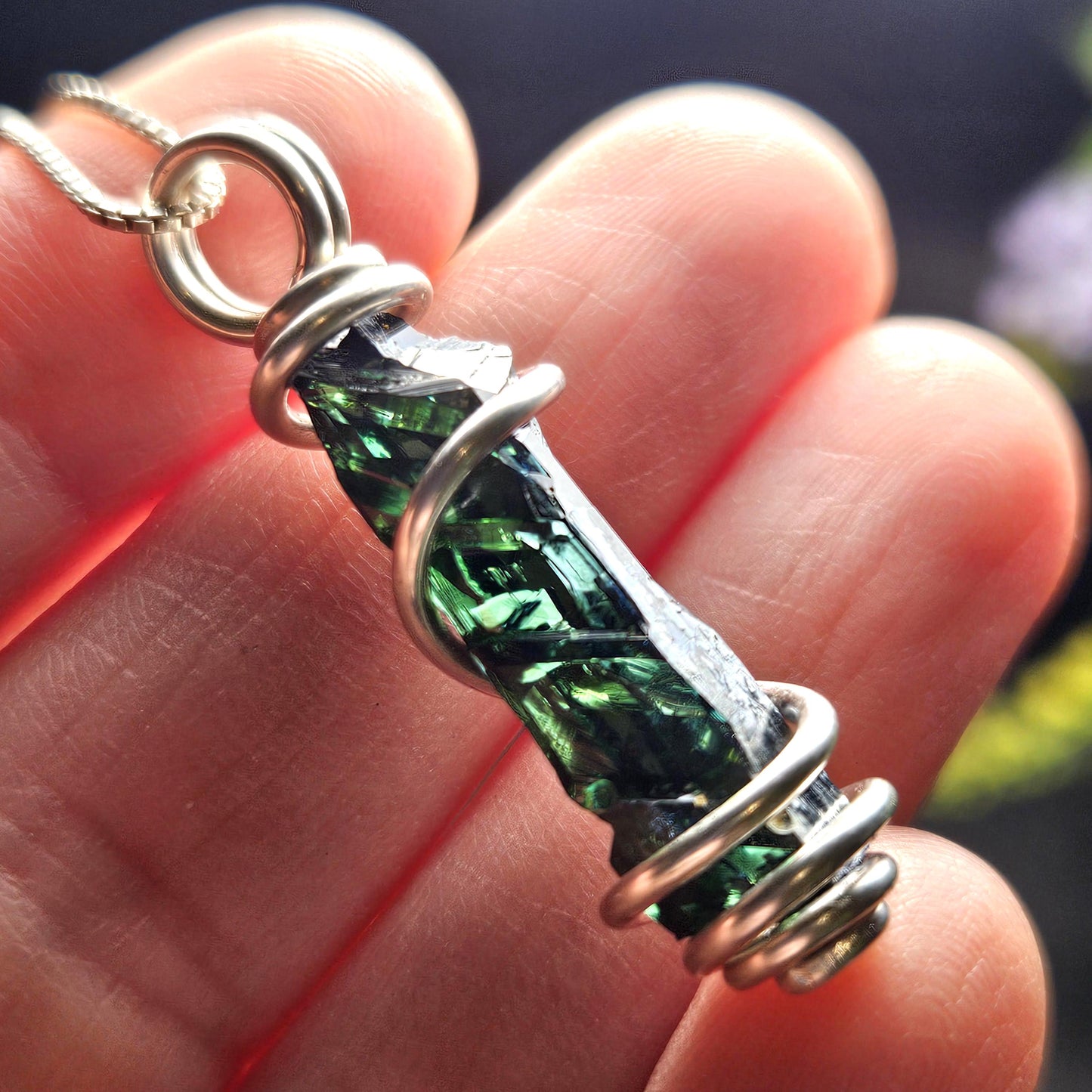 Vivianite Crystal Pendant, High Quality Terminated Specimen