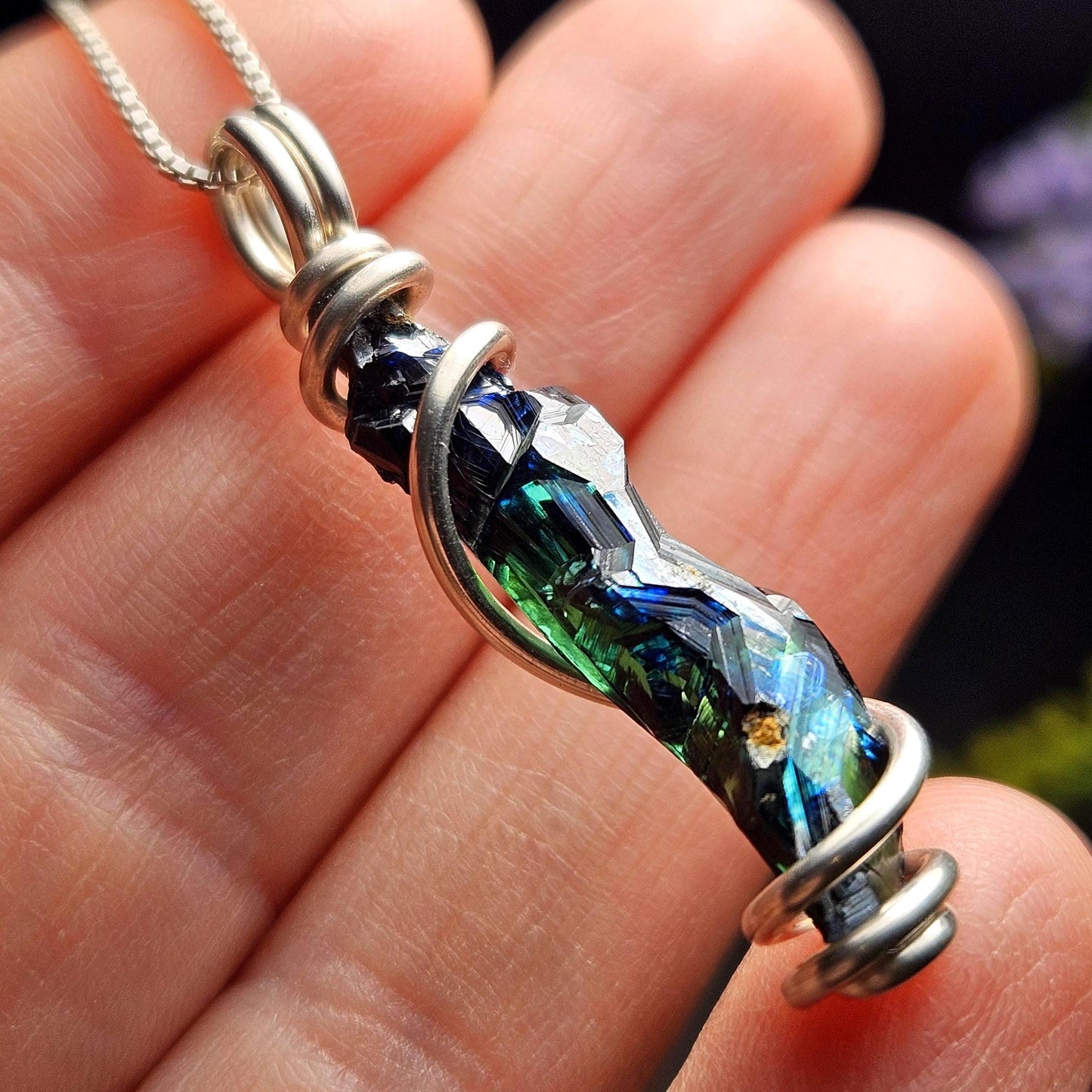 Vivianite Crystal Pendant, High Quality Terminated Specimen